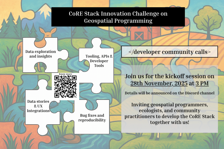 CoRE Stack Innovation Challenge on geospatial programming – 1st edition